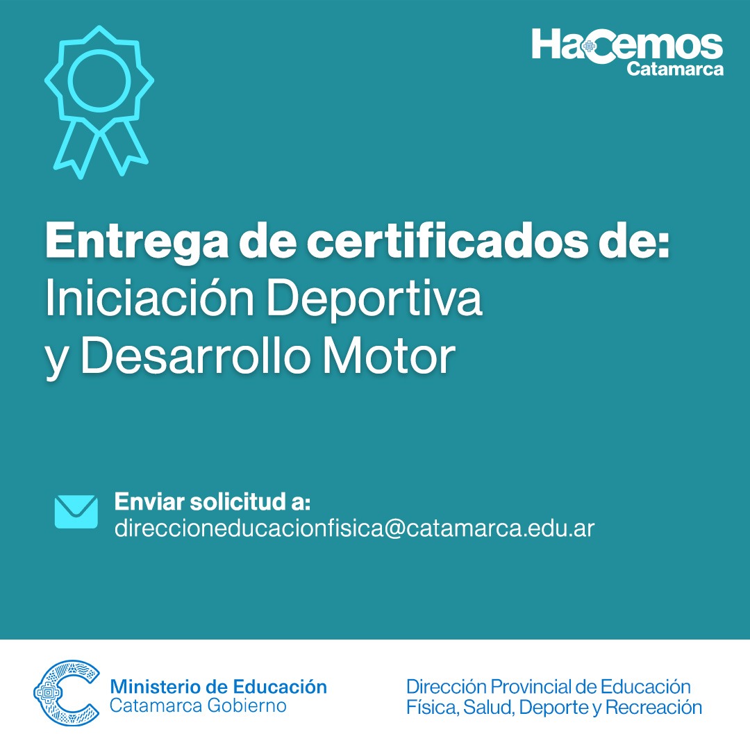 Certificados de la capacitacion Iniciacion Deportiva y Desarrollo Motor