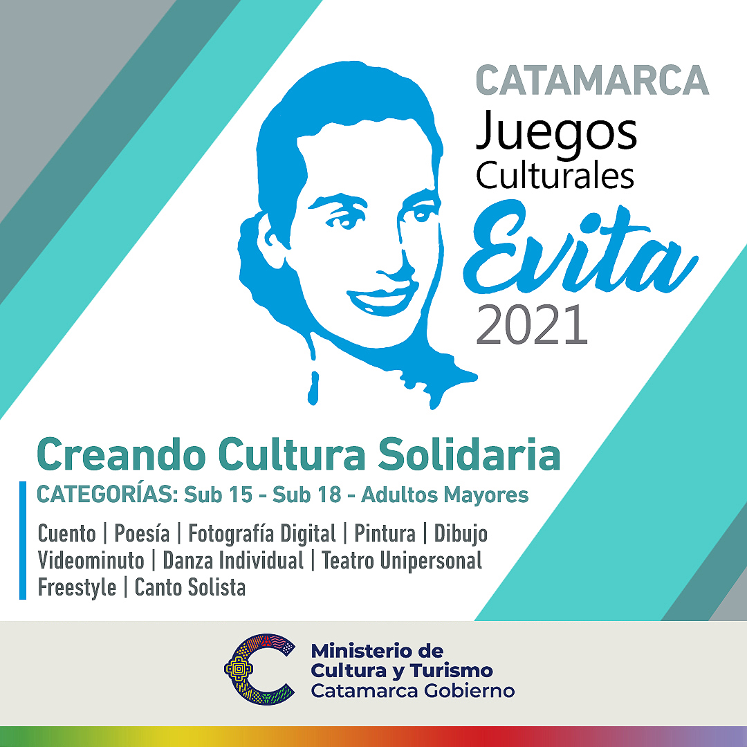 Flyer Juegos Culturales Evita 2021
