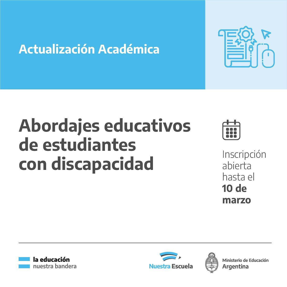 Actualización Académica en Abordajes Educativos de Estudiantes con Discapacidad