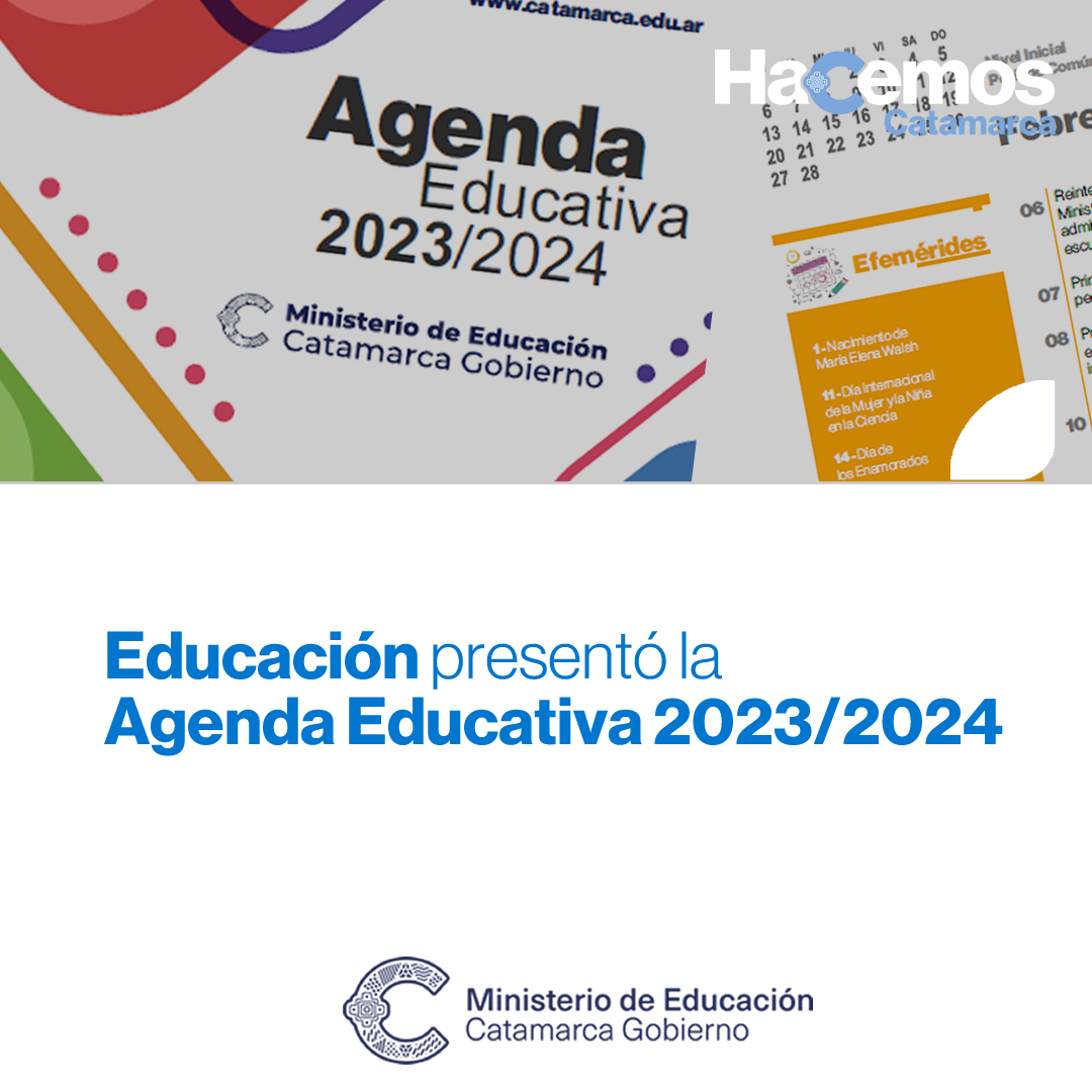 Educación presentó la Agenda Educativa 2023-2024