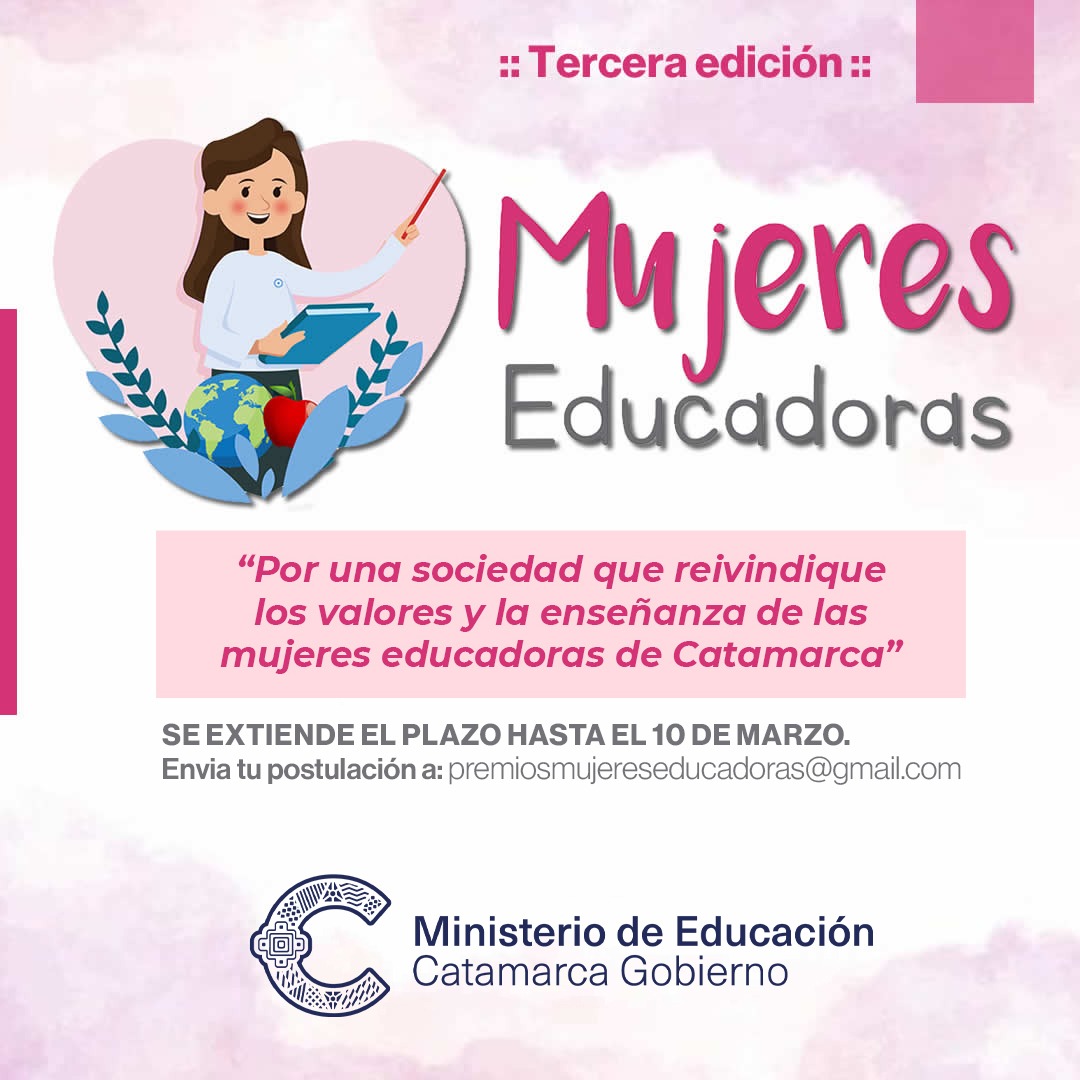 Se extiende hasta el 10 de marzo la convocatoria para el Premio Mujeres Educadoras1