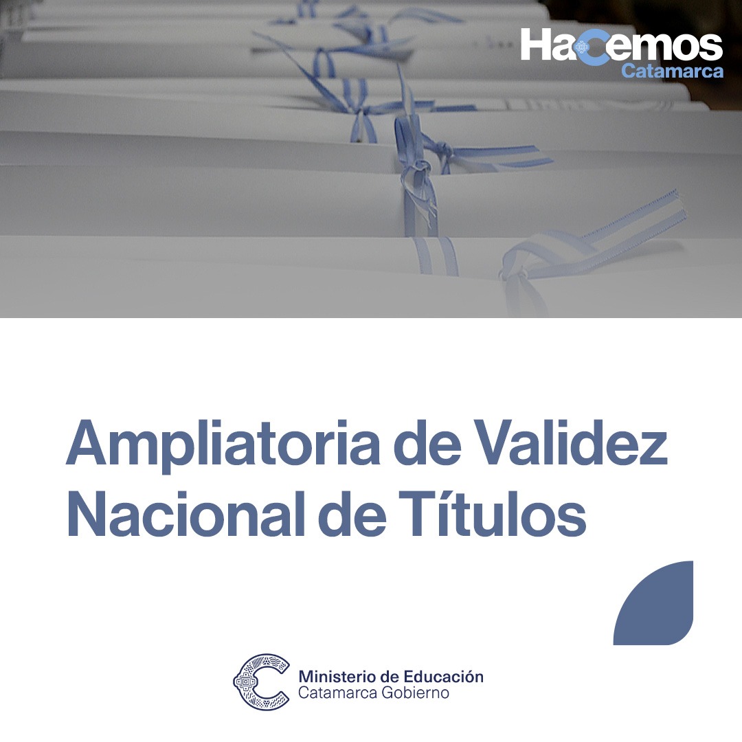 Ampliatoria de validez nacional para la tecnicatura superior en administración y gestión de empresas de alojamiento y gastronómicas