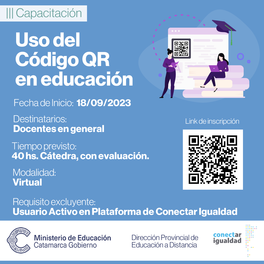 Inscripcion abierta para la capacitacion Codigo QR en Educacion