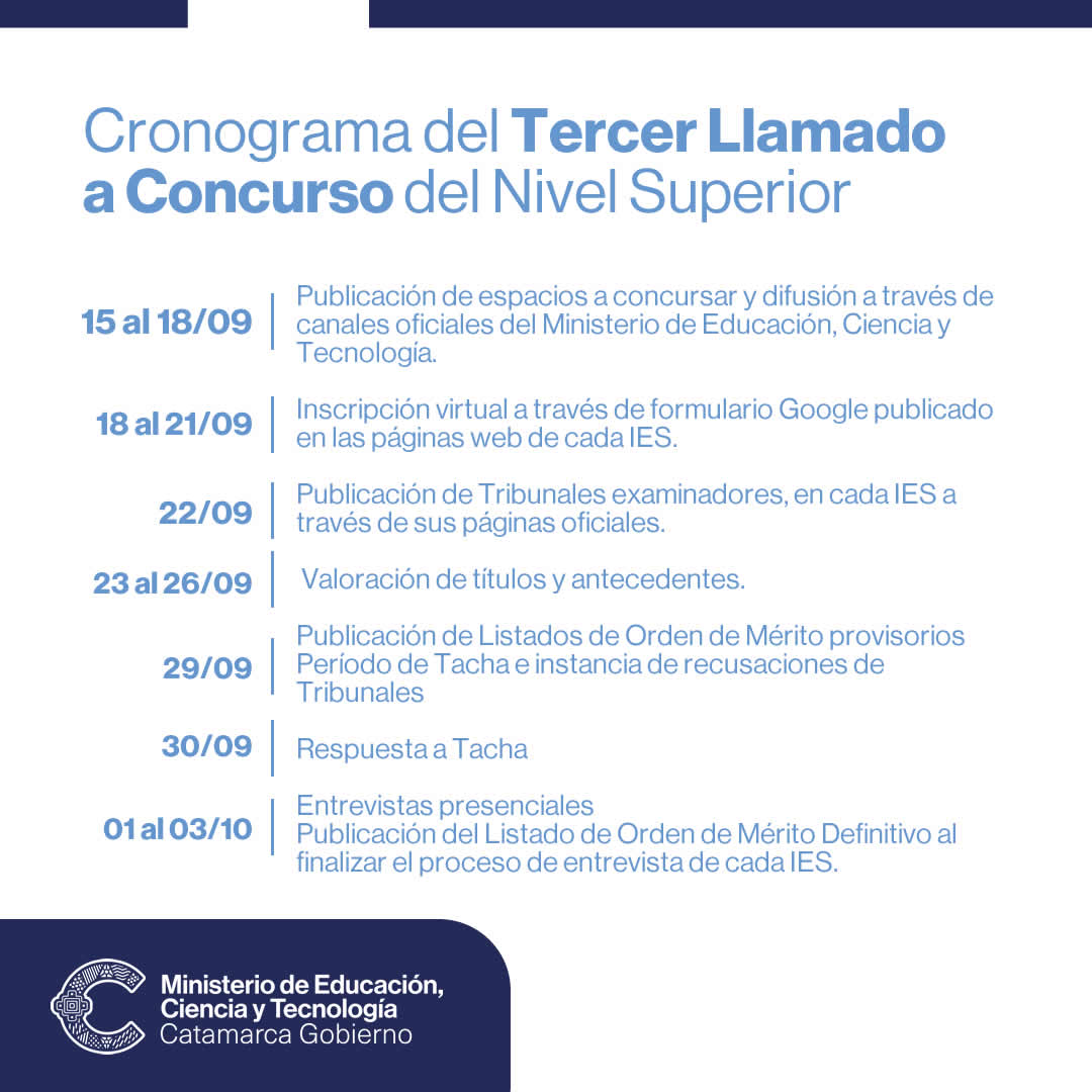 tercer llamado superior
