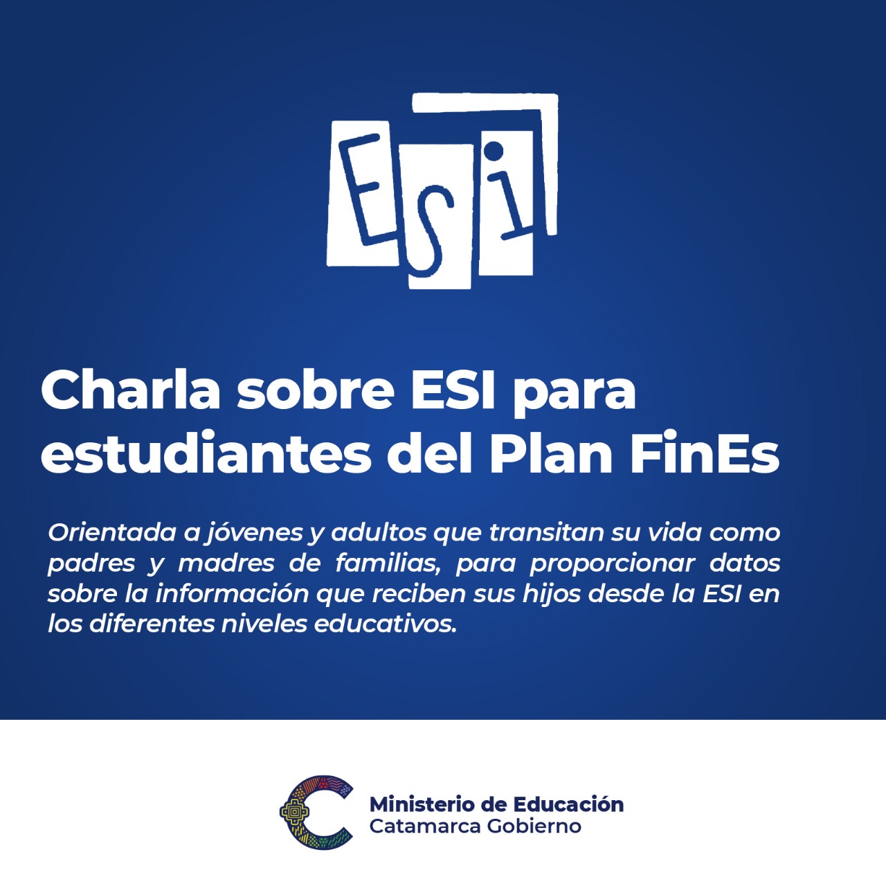 Charla sobre ESI a estudiantes del Plan FinEs