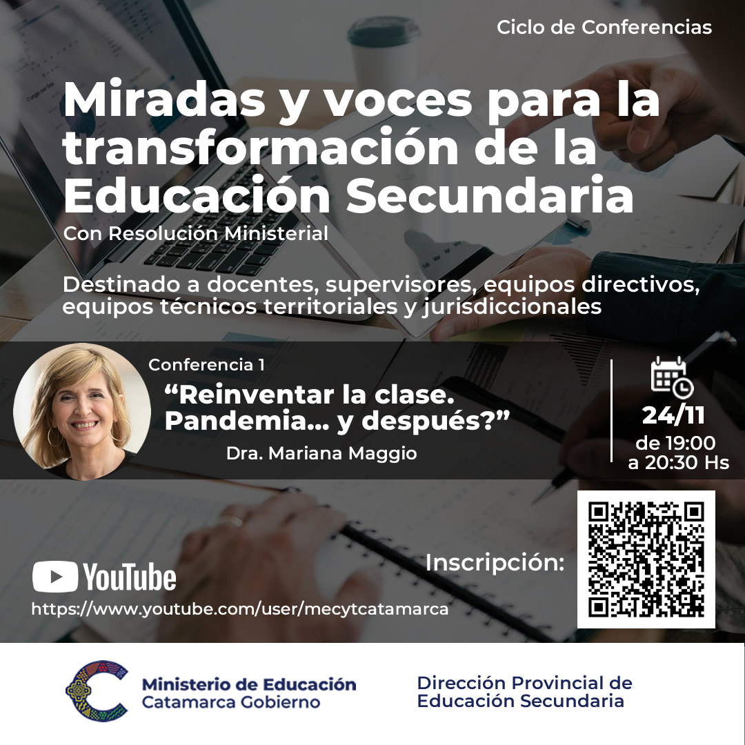 Ciclo de conferencias Miradas y voces para la transformacion de la Educacion Secundaria1