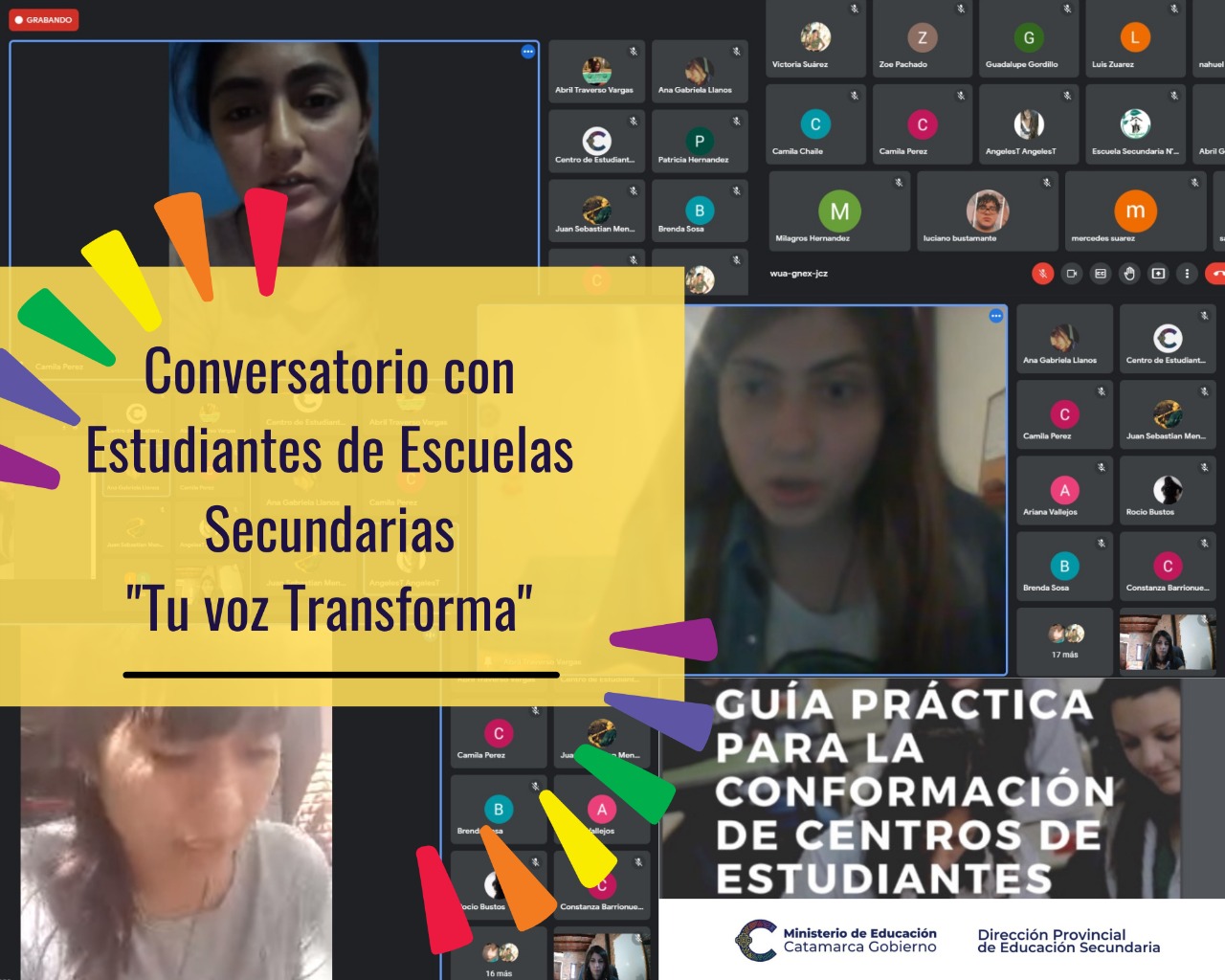 Conversatorio Tu voz transforma con estudiantes de Escuelas Secundarias