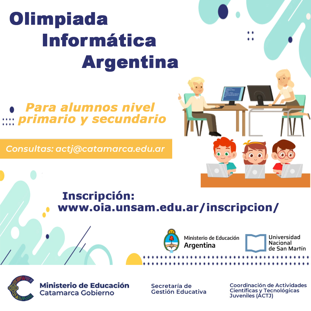 Inscripciones abiertas para participar de la Olimpiada Informatica Argentina 2022