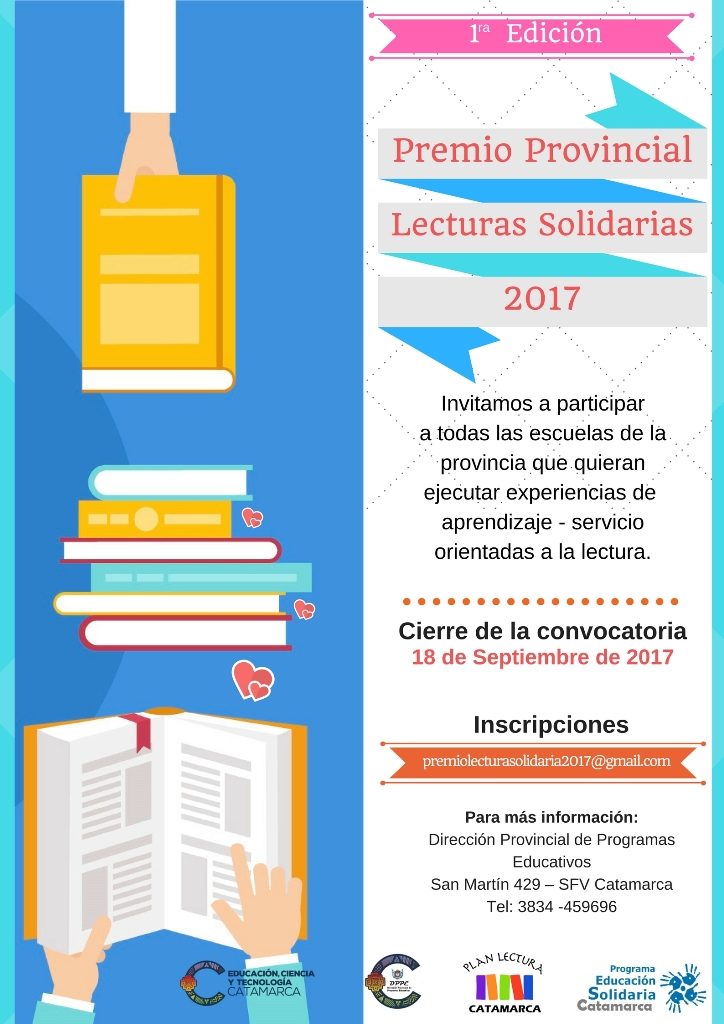 Lanzamos El Premio Provincial Lecturas Solidarias 2017